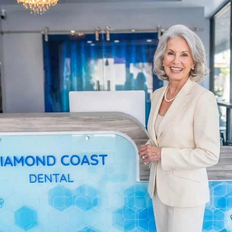 Mature patient looking younger and happier